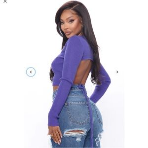 New fashion nova tie back sweater